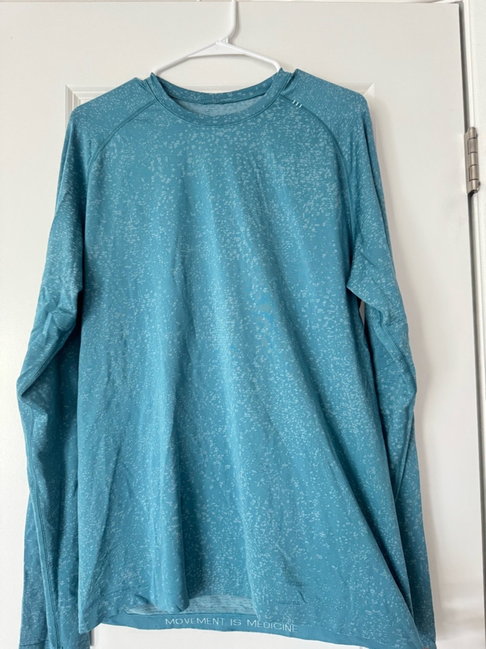 Lululemon Light Teal Speckled Long Sleeve Athletic Top